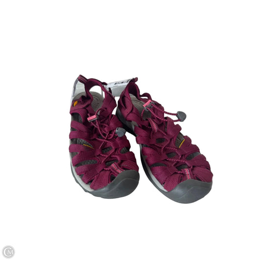 Shoes Athletic By Keen In Maroon, Size: 8
