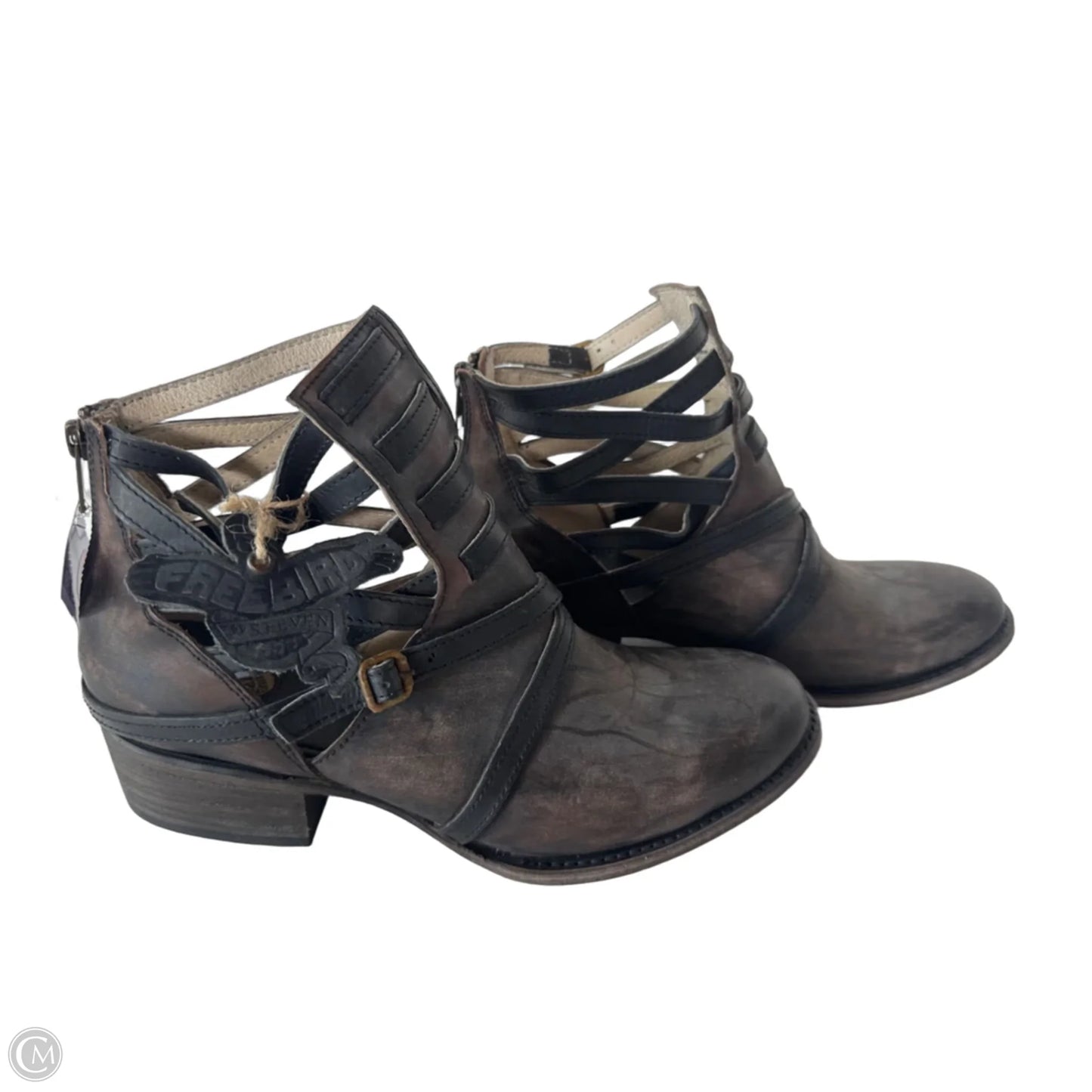 Boots Ankle Flats By Freebird In Brown, Size: 10