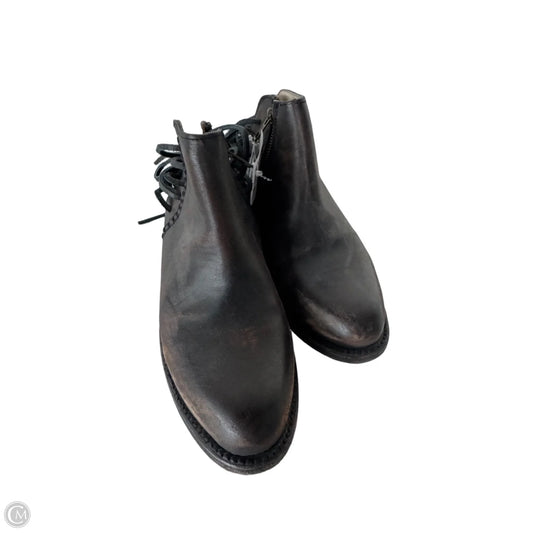 Boots Ankle Heels By Freebird In Brown, Size: 10