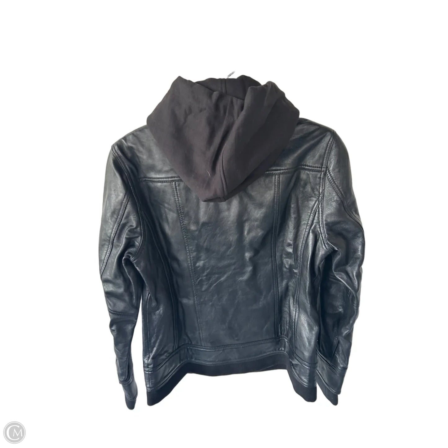Jacket Leather By Quince In Black, Size: S