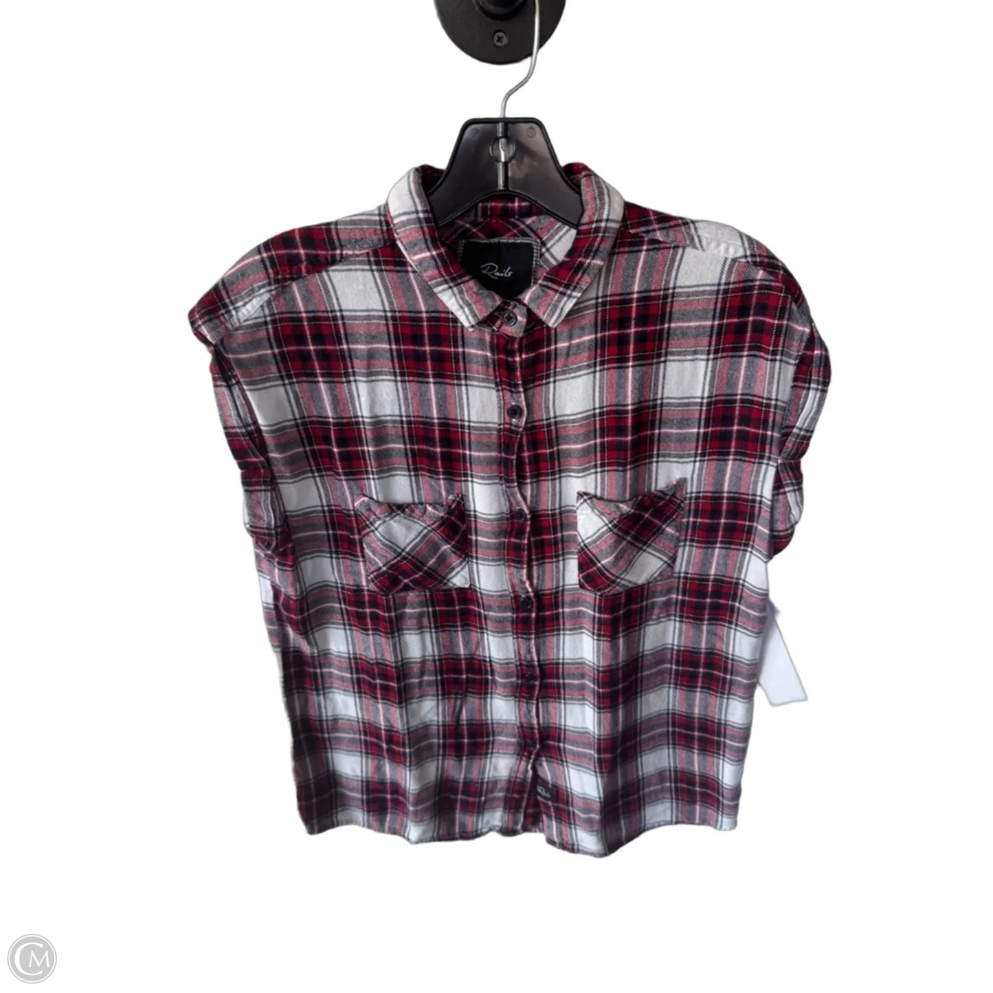 Top Short Sleeve By Rails In Blue & Red & White, Size: M
