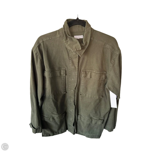 Jacket Denim By Good American In Green Denim, Size: M