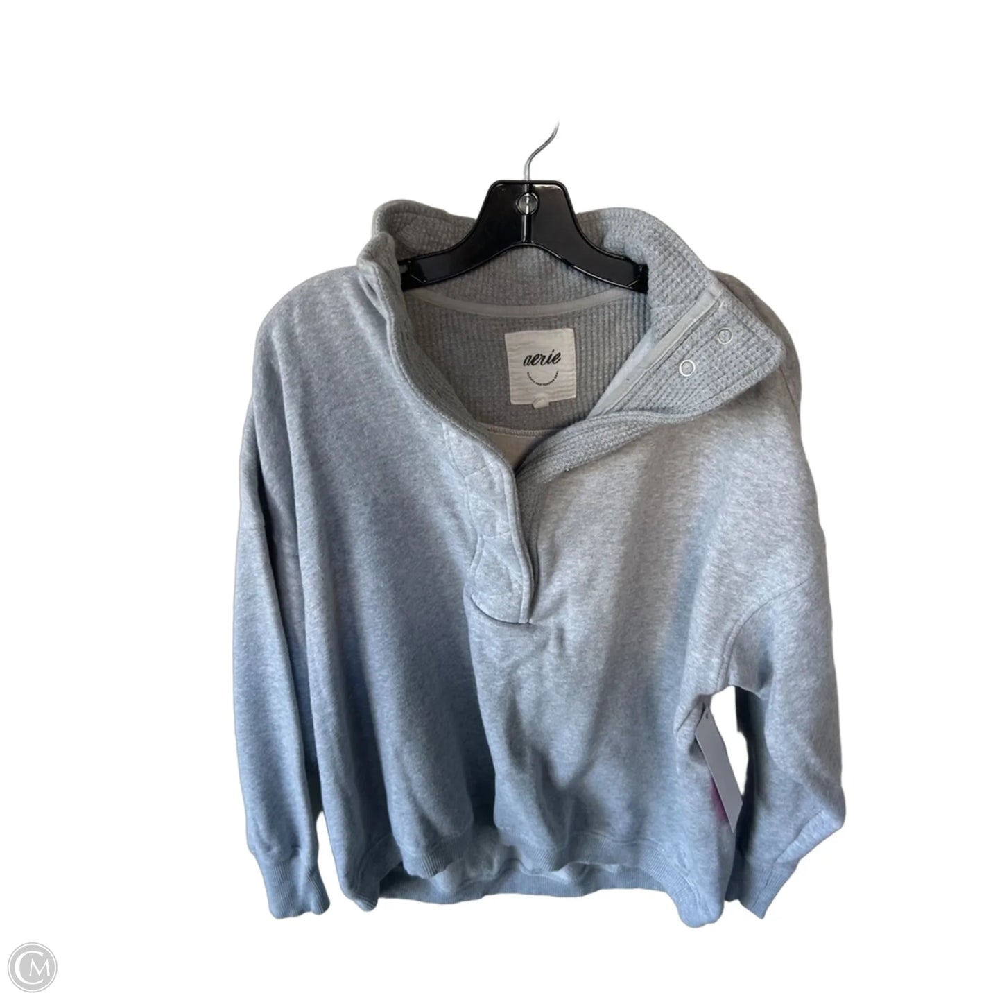 Sweatshirt Collar By Aerie In Grey, Size: S