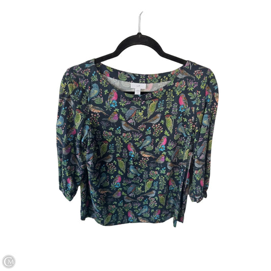 Top 3/4 Sleeve By J. Jill In Blue & Green, Size: Sp