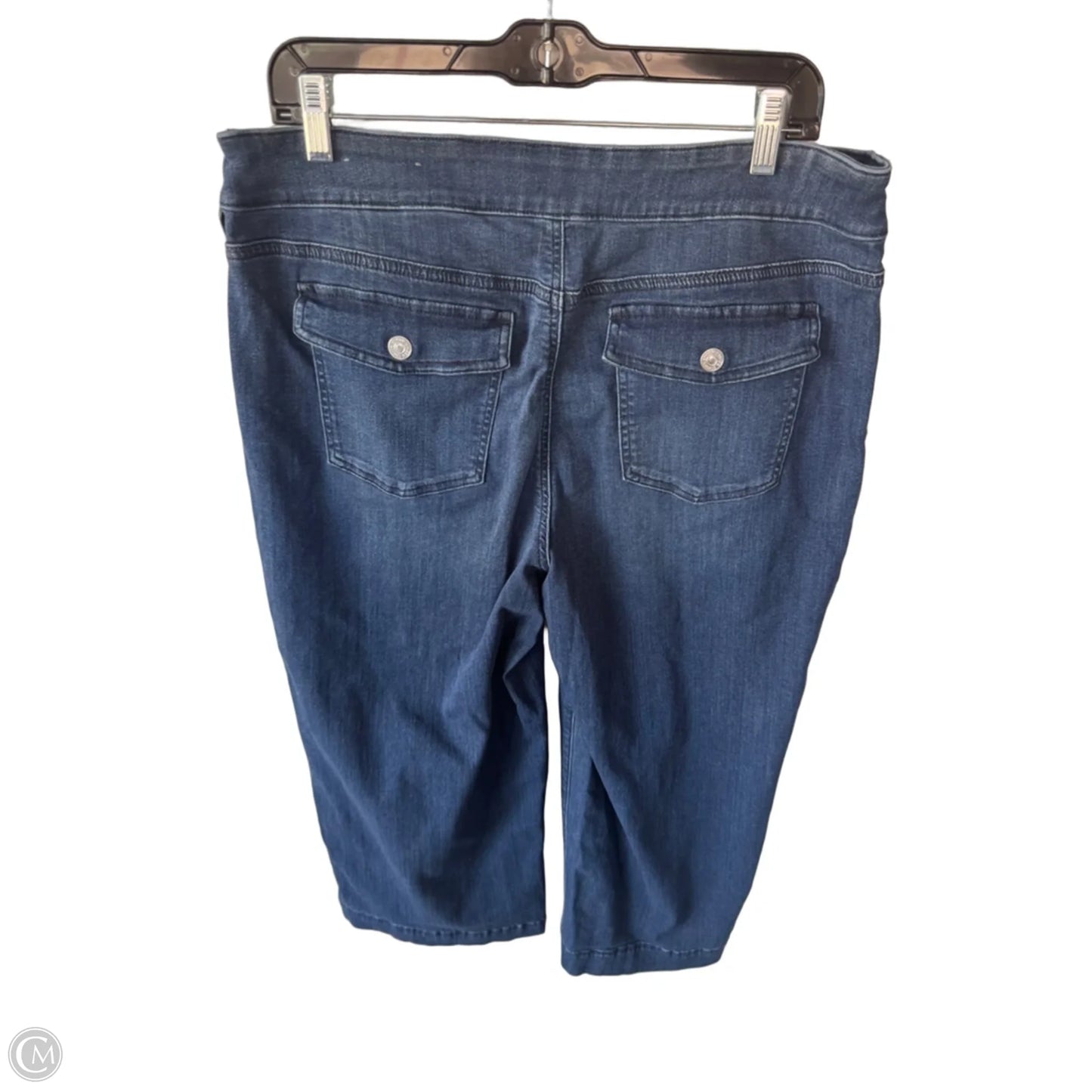 Jeans Wide Leg By Chicos In Blue Denim, Size: 14p