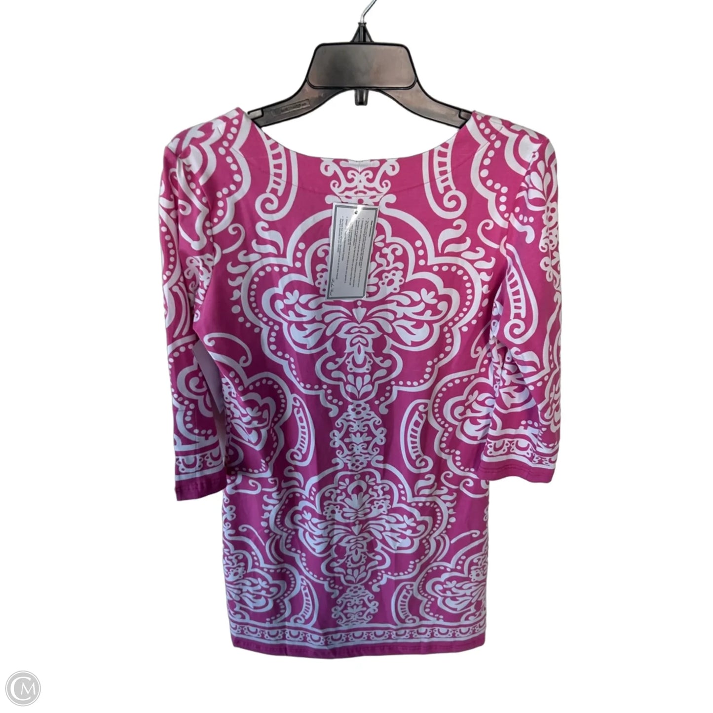 Dress Casual Short By Cmc In Pink & White, Size: M
