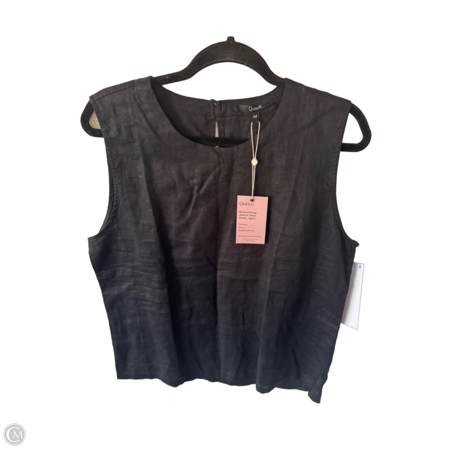Top Sleeveless By Quince In Black, Size: M