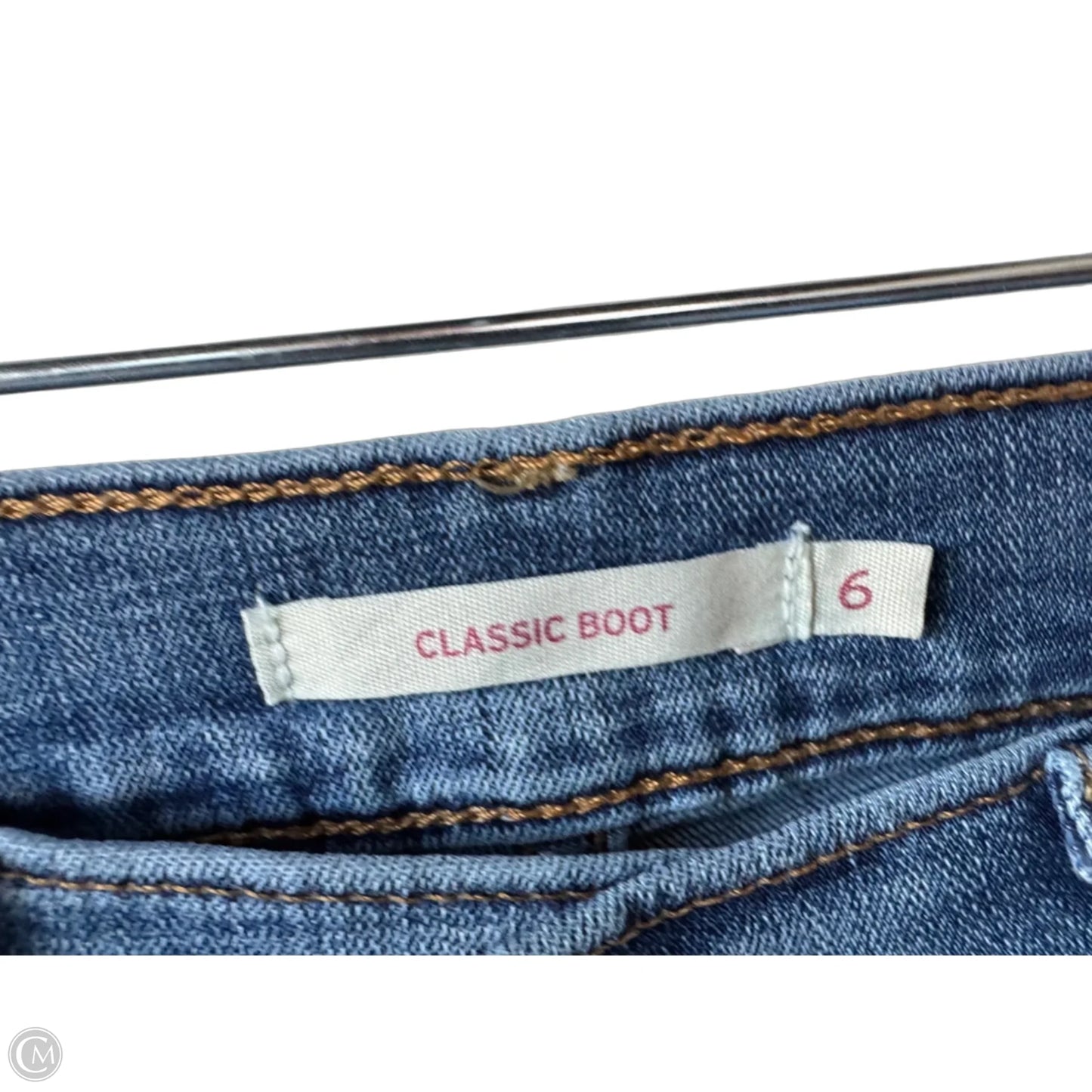 Jeans Boot Cut By Levis In Blue Denim, Size: 6
