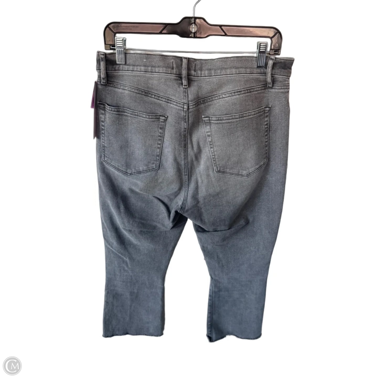Jeans Cropped By Loft In Grey Denim, Size: 12