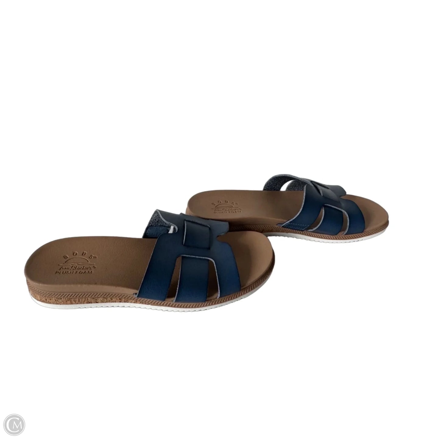 Sandals Flats By Bobs In Blue & Tan, Size: 6.5