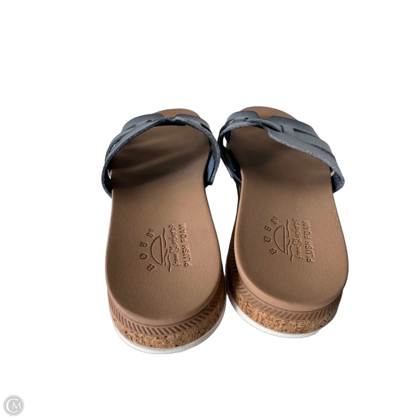 Sandals Flats By Bobs In Blue & Tan, Size: 6.5