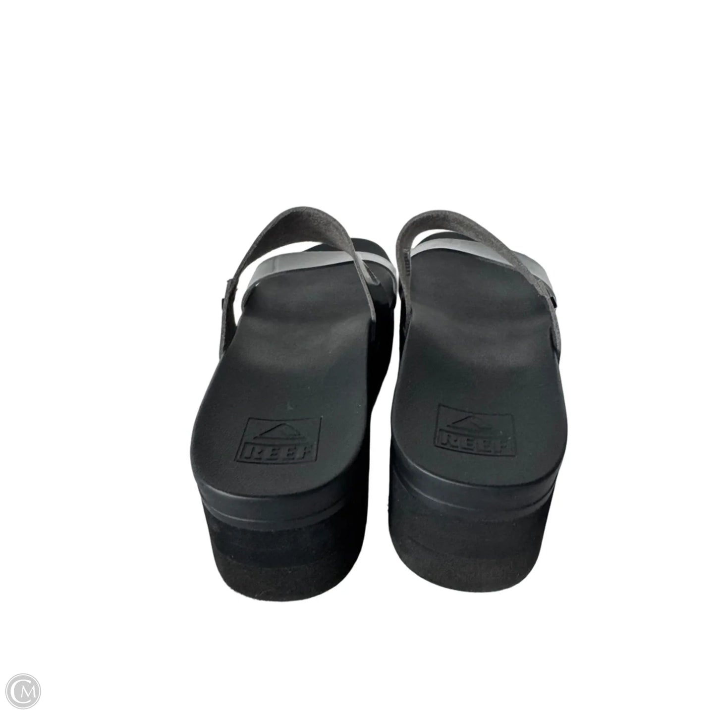 Sandals Heels Wedge By Reef In Black, Size: 9.5