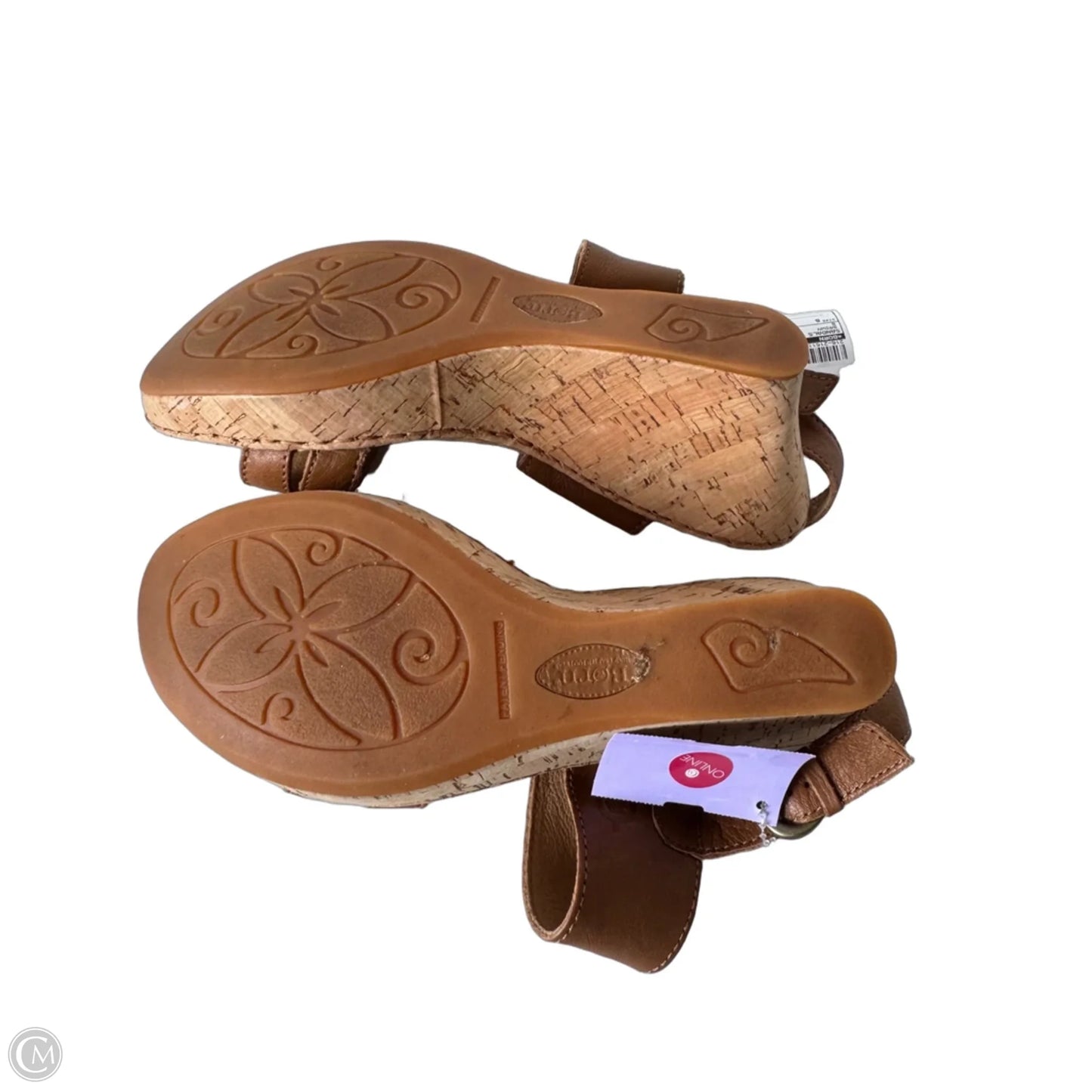Sandals Heels Wedge By Born In Brown, Size: 8