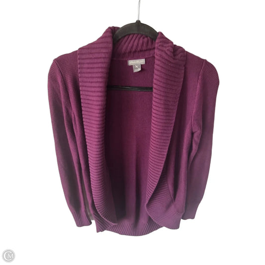 Sweater Cardigan By Eddie Bauer In Purple, Size: Xs