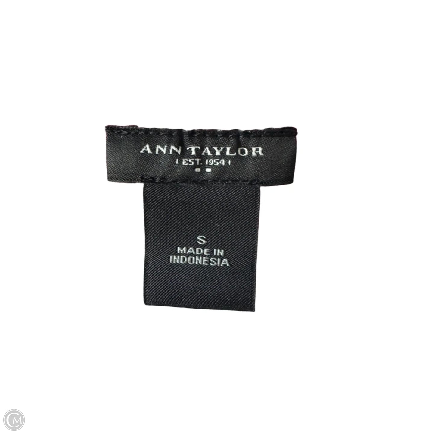 Top Sleeveless By Ann Taylor In Black & Pink, Size: S