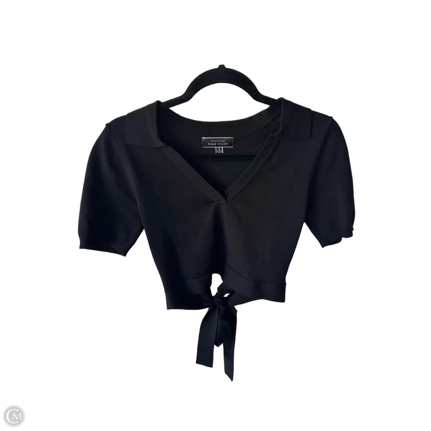 Top Short Sleeve By Blue Blush In Black, Size: S