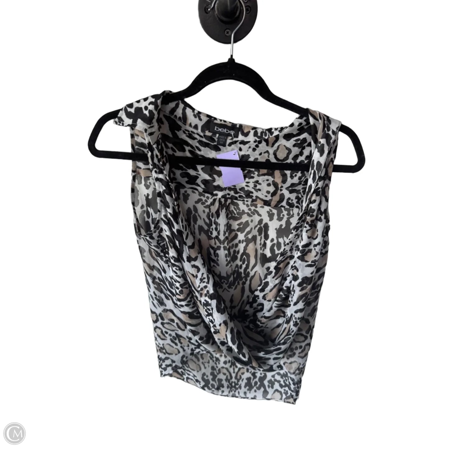 Top Sleeveless By Bebe In Black & White, Size: Xxs