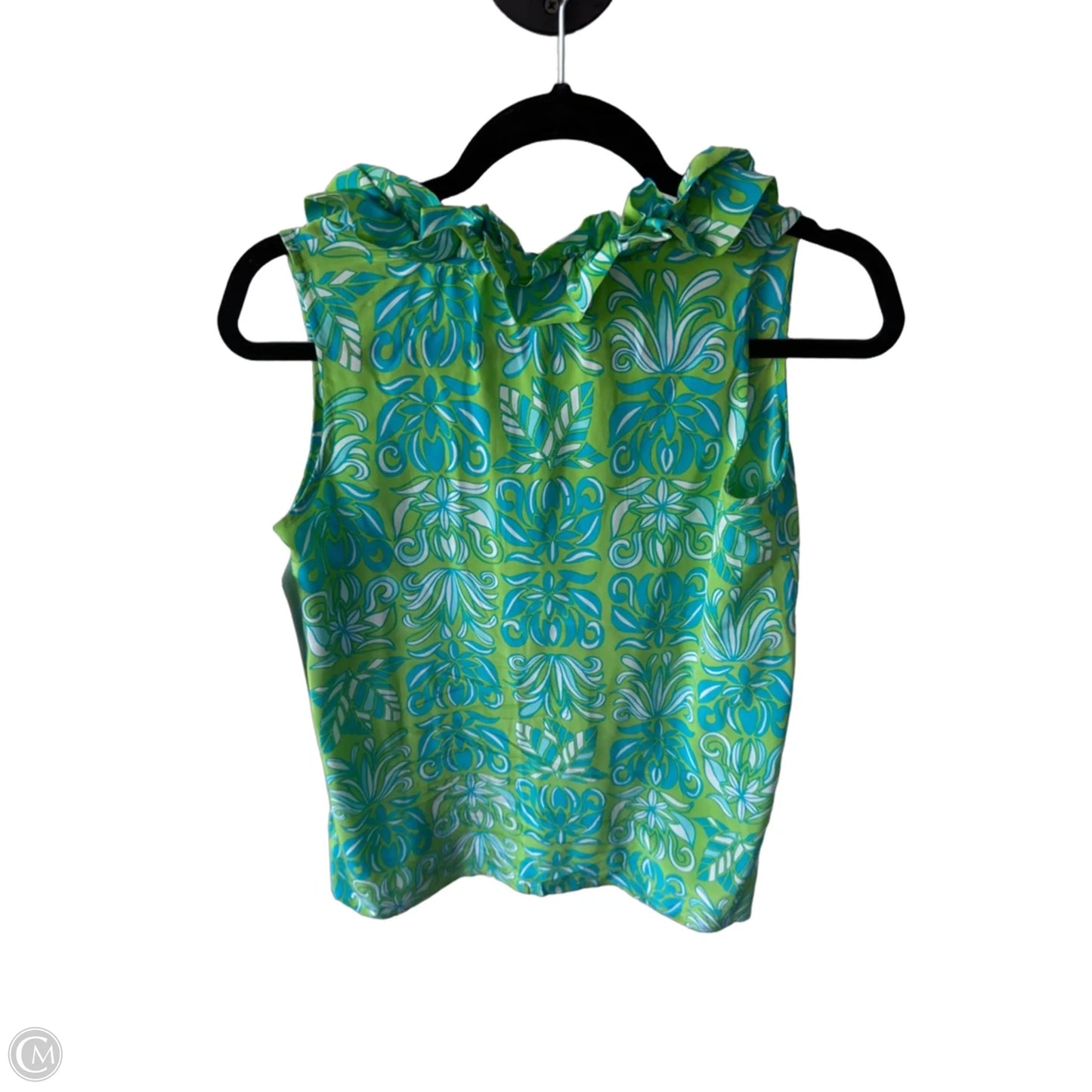 Top Sleeveless Designer By Lilly Pulitzer In Blue & Green, Size: Xs