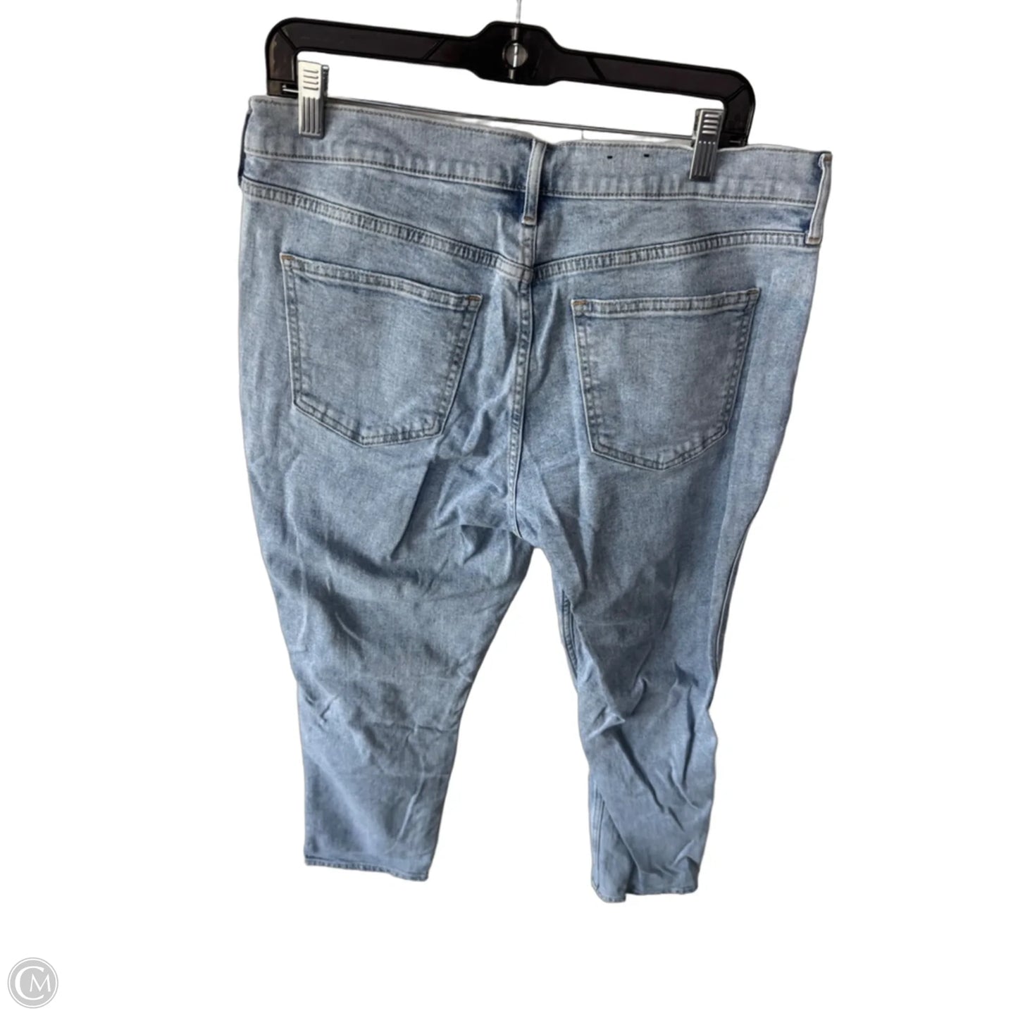 Jeans Straight By Gap In Blue Denim, Size: 14