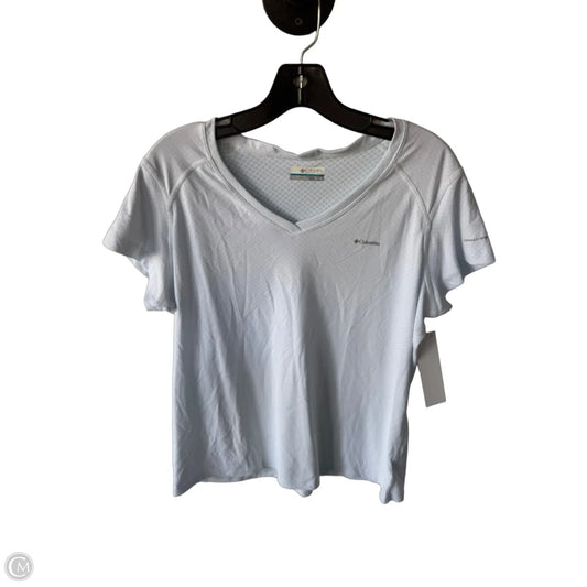 Athletic Top Short Sleeve By Columbia In Blue & White, Size: Xl