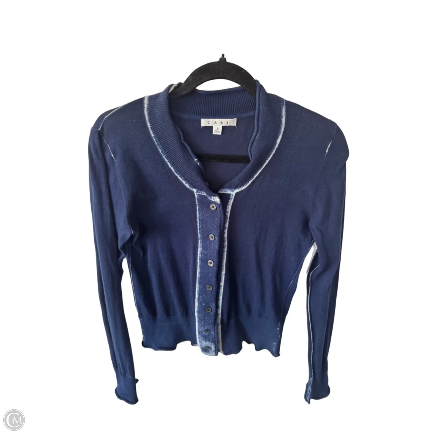 Sweater Cardigan By Cabi In Blue, Size: S