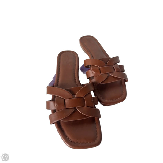 Sandals Flats By Universal Thread In Brown, Size: 8.5