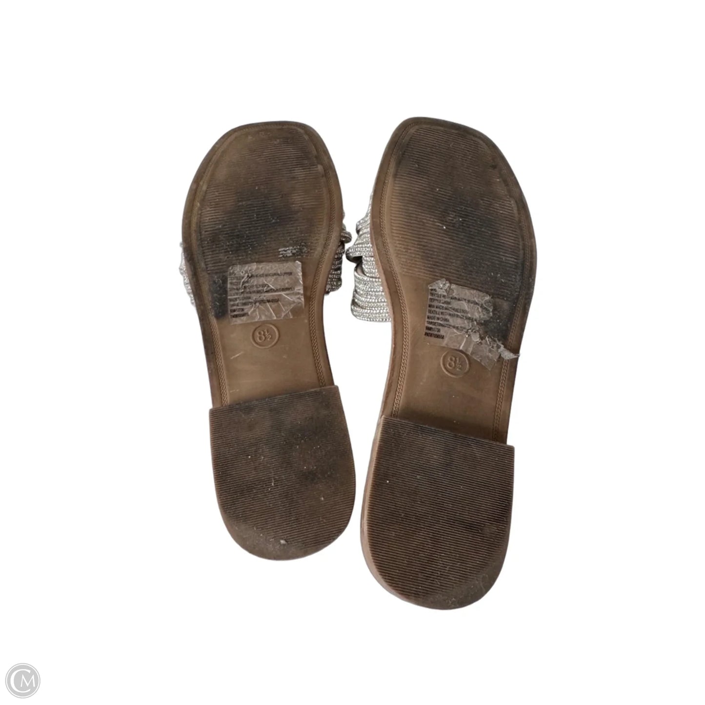 Sandals Flats By A New Day In Silver, Size: 8.5