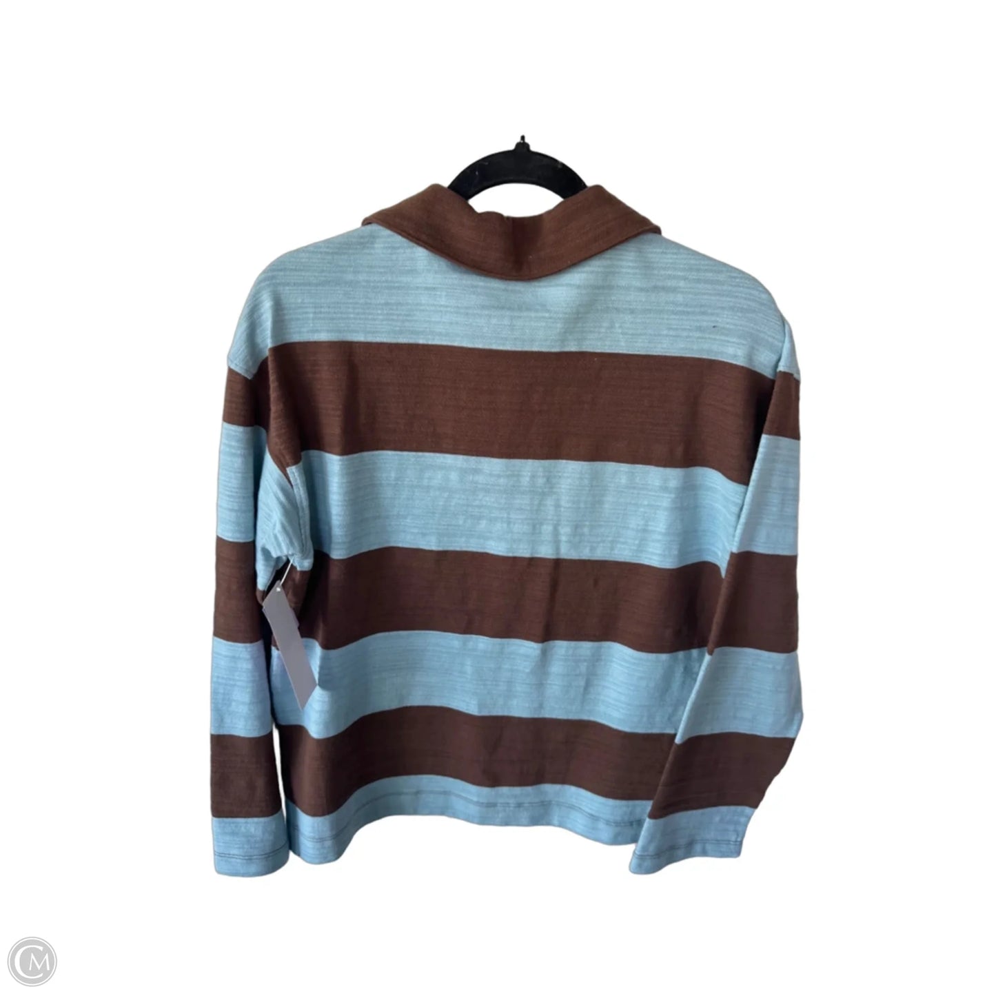 Top Long Sleeve By Velvet Heart In Blue & Brown, Size: S
