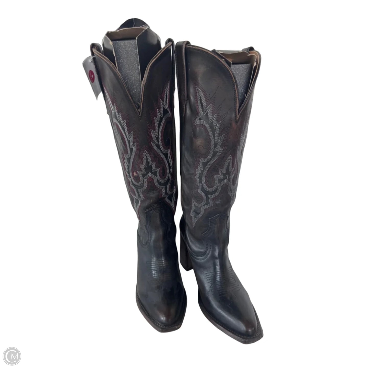 Boots Western By Freebird In Black & Red, Size: 9