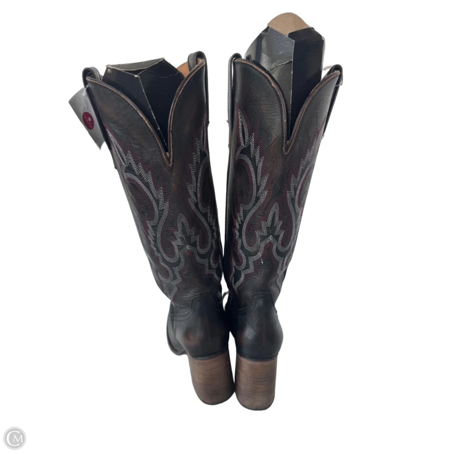 Boots Western By Freebird In Black & Red, Size: 9