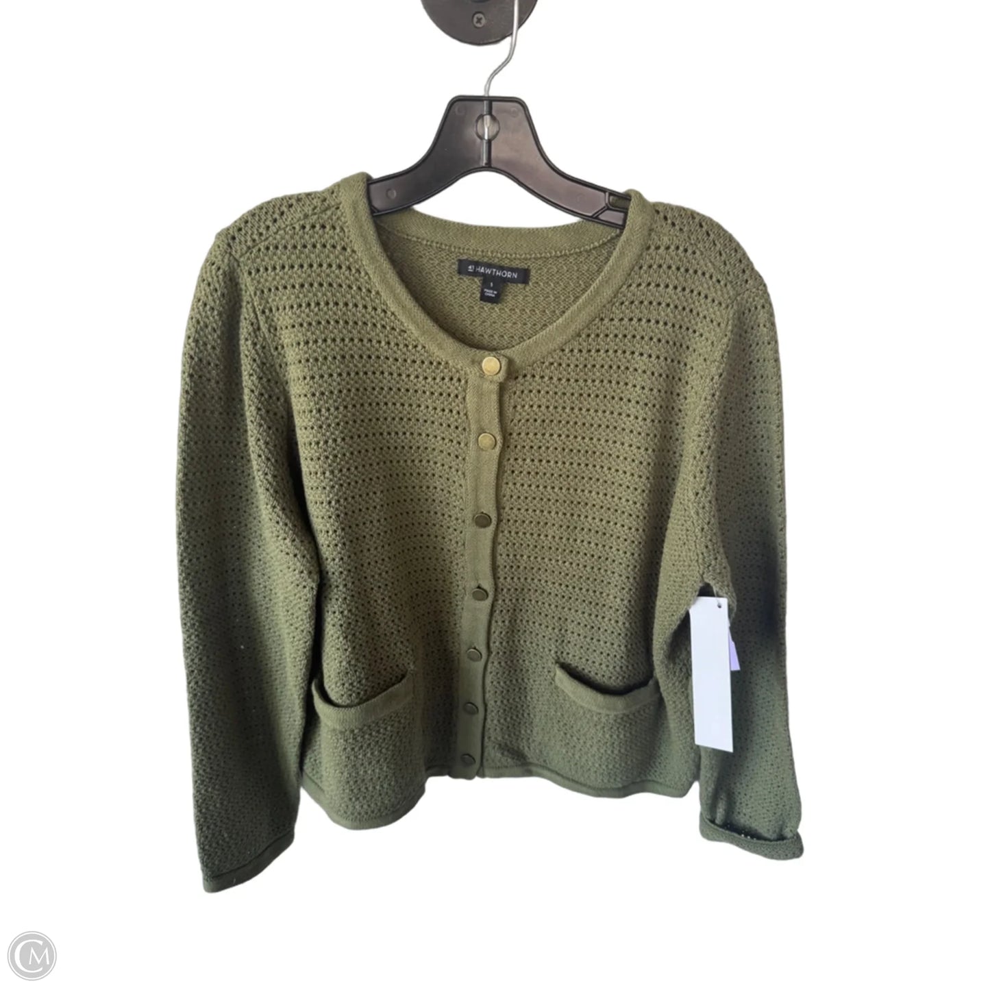 Sweater Cardigan By 41 Hawthorn In Green, Size: L