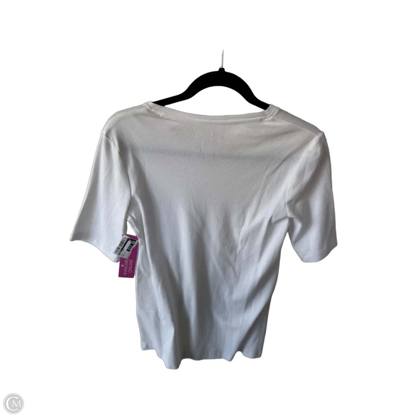 Top Short Sleeve Basic By Chicos In White, Size: S