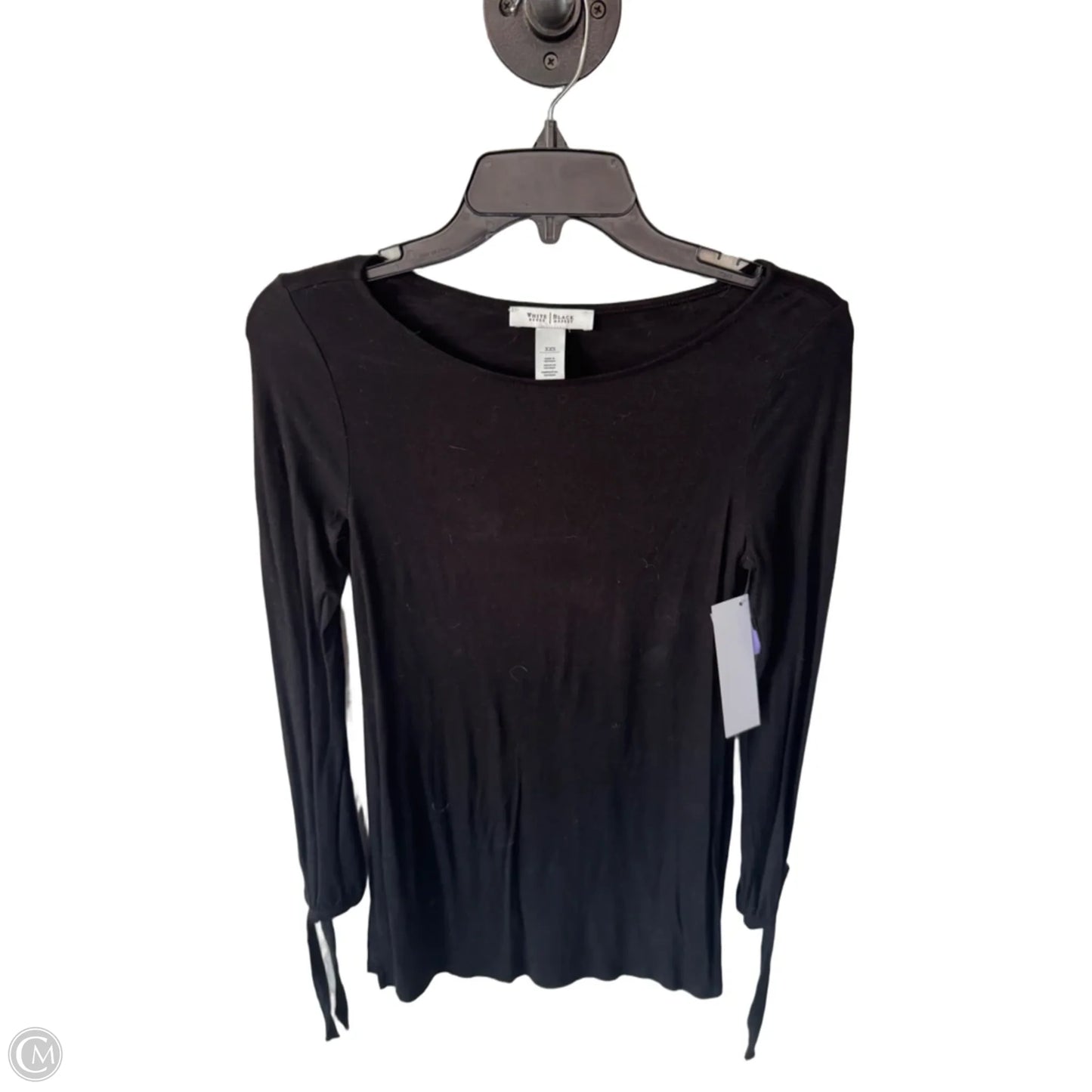 Top Long Sleeve By White House Black Market In Black, Size: Xxs
