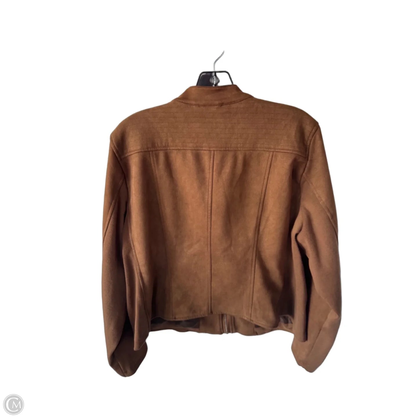 Jacket Moto By Maurices In Brown, Size: Xxl