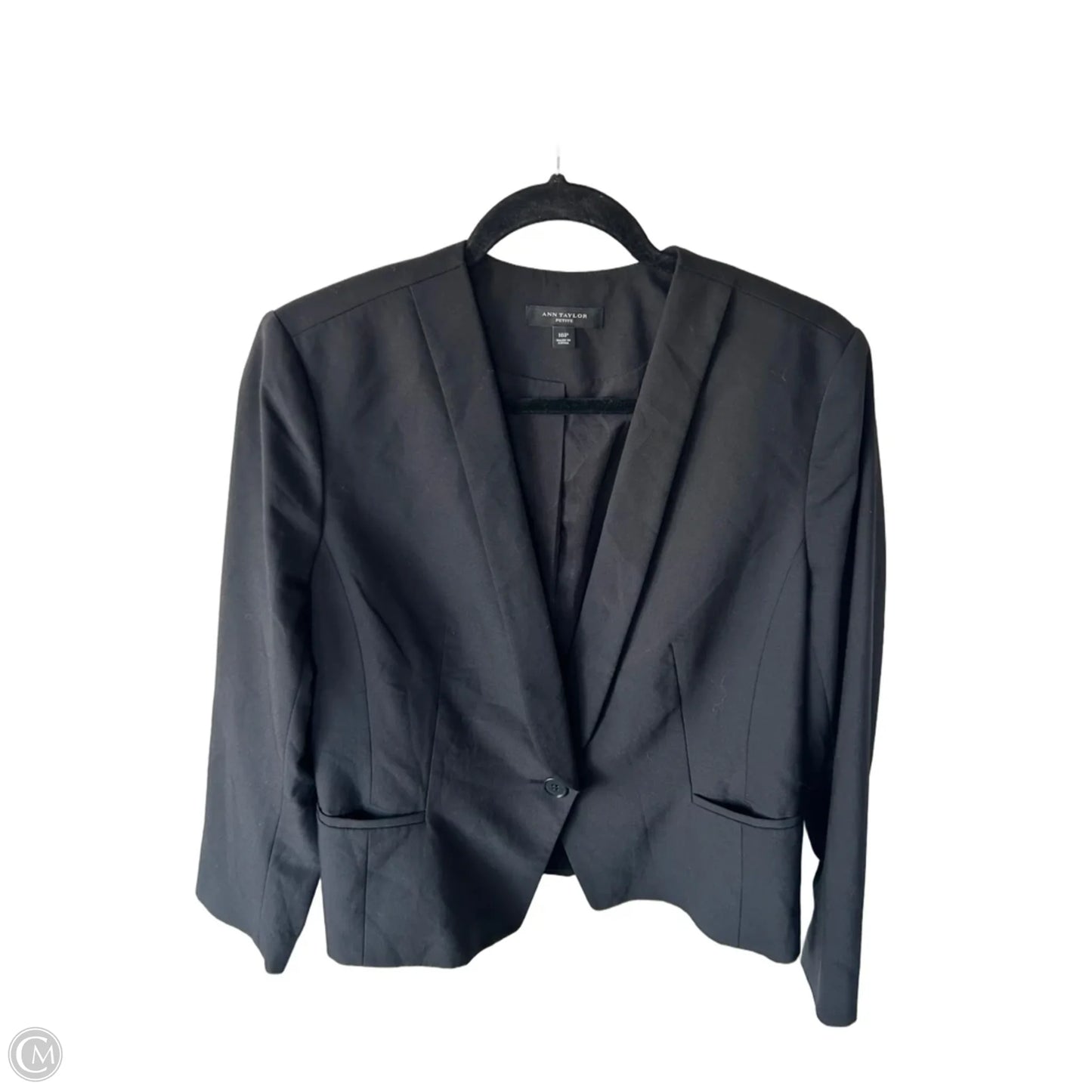 Blazer By Ann Taylor In Black, Size: Xlp