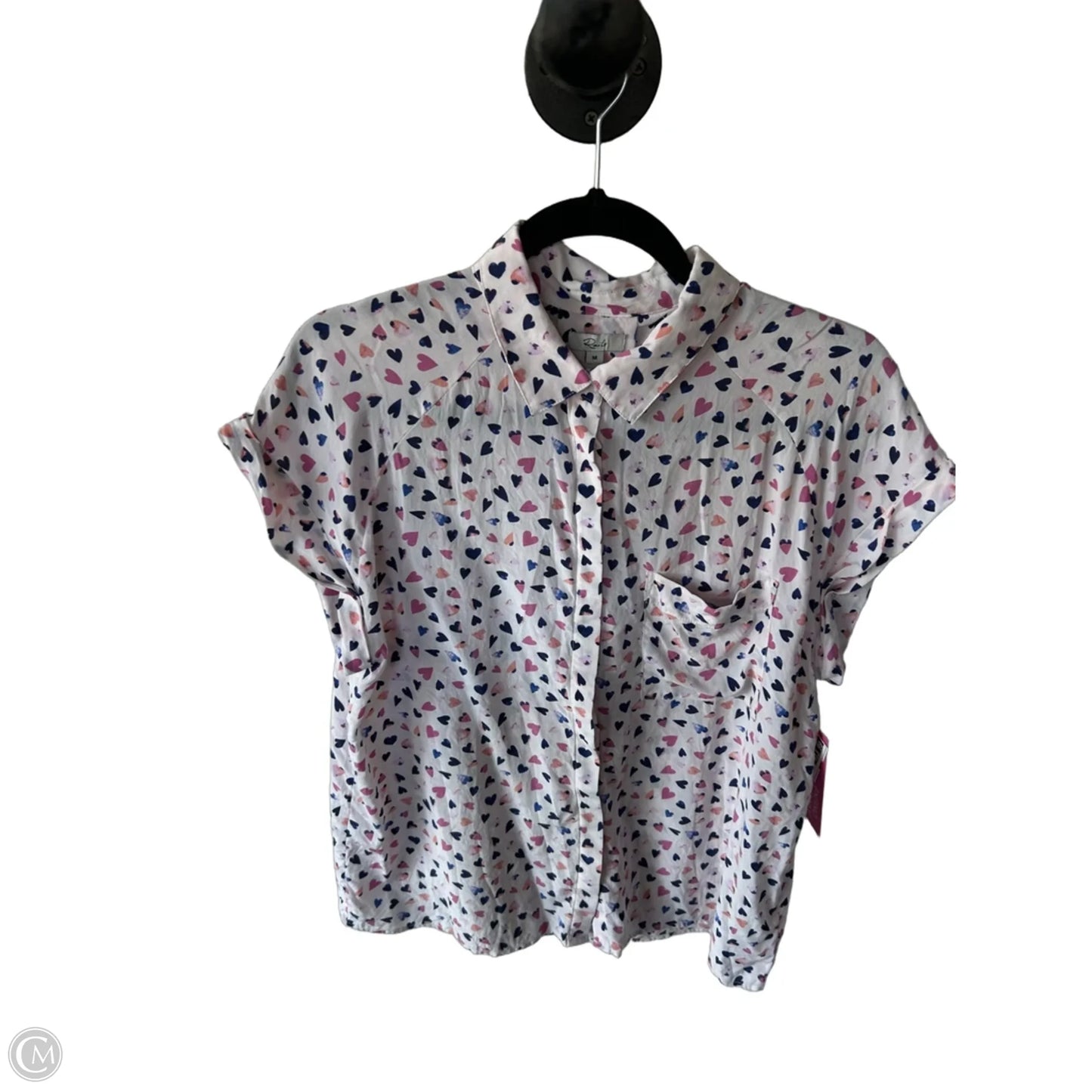 Top Short Sleeve By Rails In Pink & Purple, Size: M