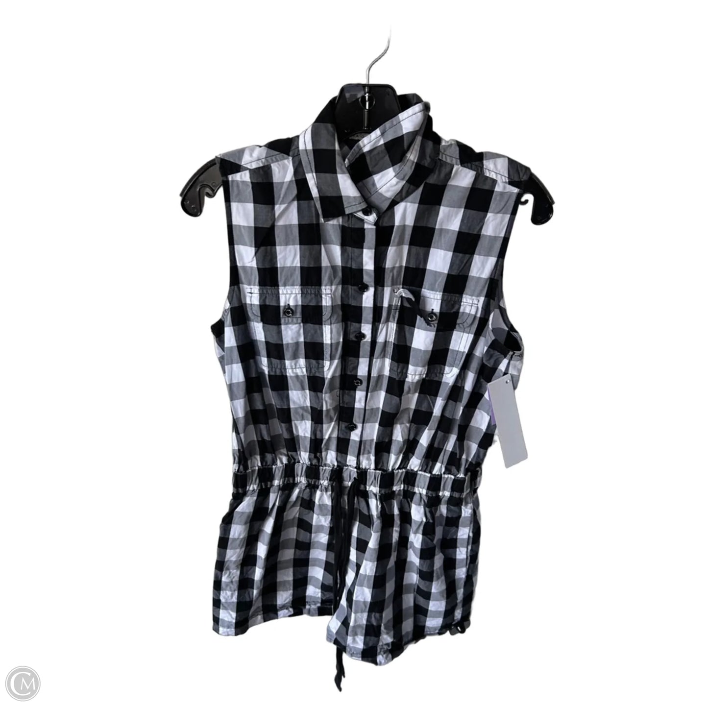 Romper Designer By Kate Spade In Black & White, Size: M