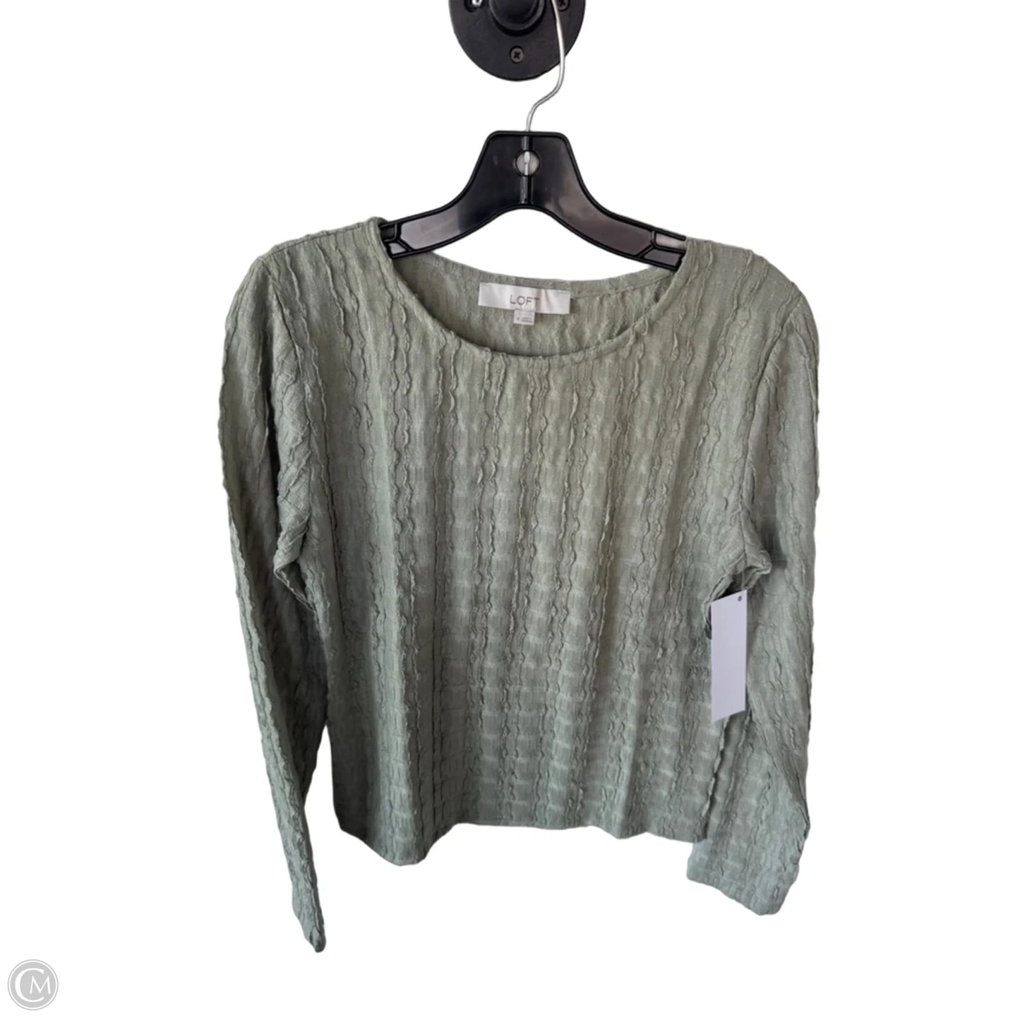Top Long Sleeve By Loft In Green, Size: M