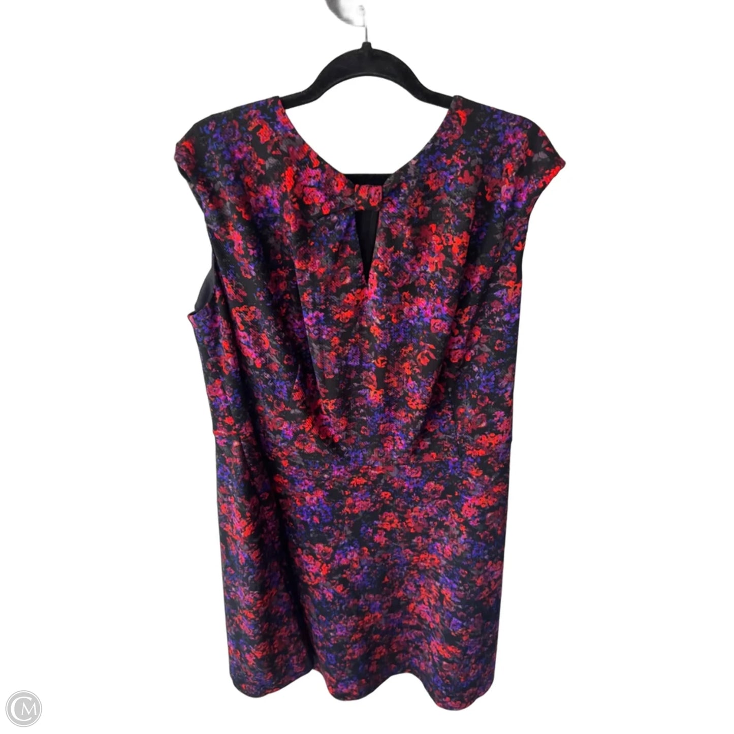 Dress Work By Clothes Mentor In Black & Purple, Size: 3x