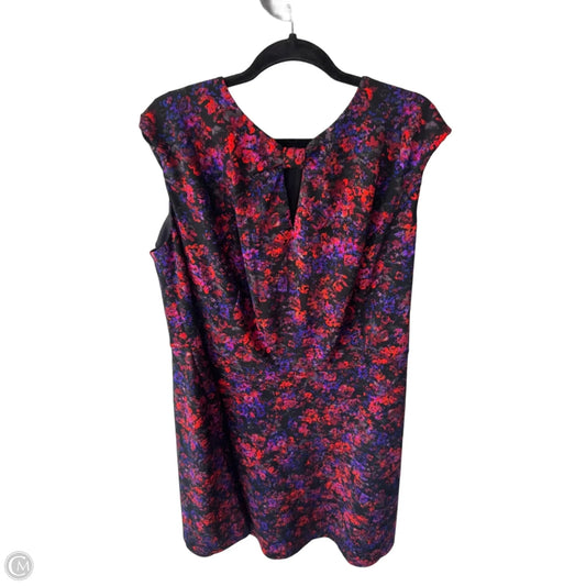 Dress Work By Clothes Mentor In Black & Purple, Size: 3x