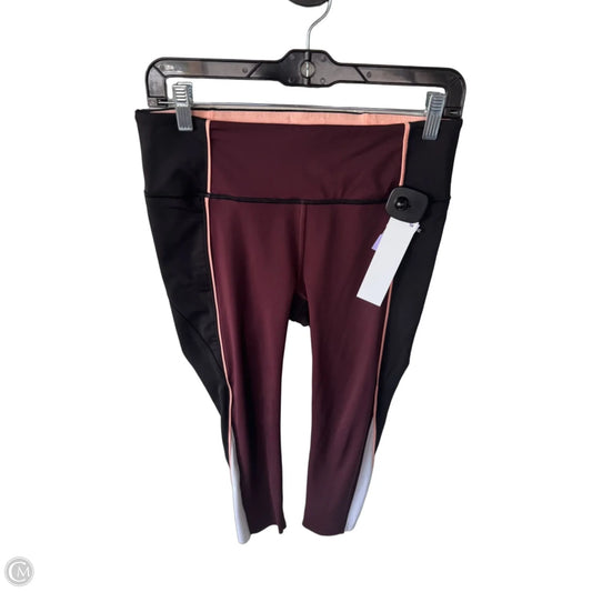 Athletic Leggings Capris By Athleta In Black & Red, Size: 4