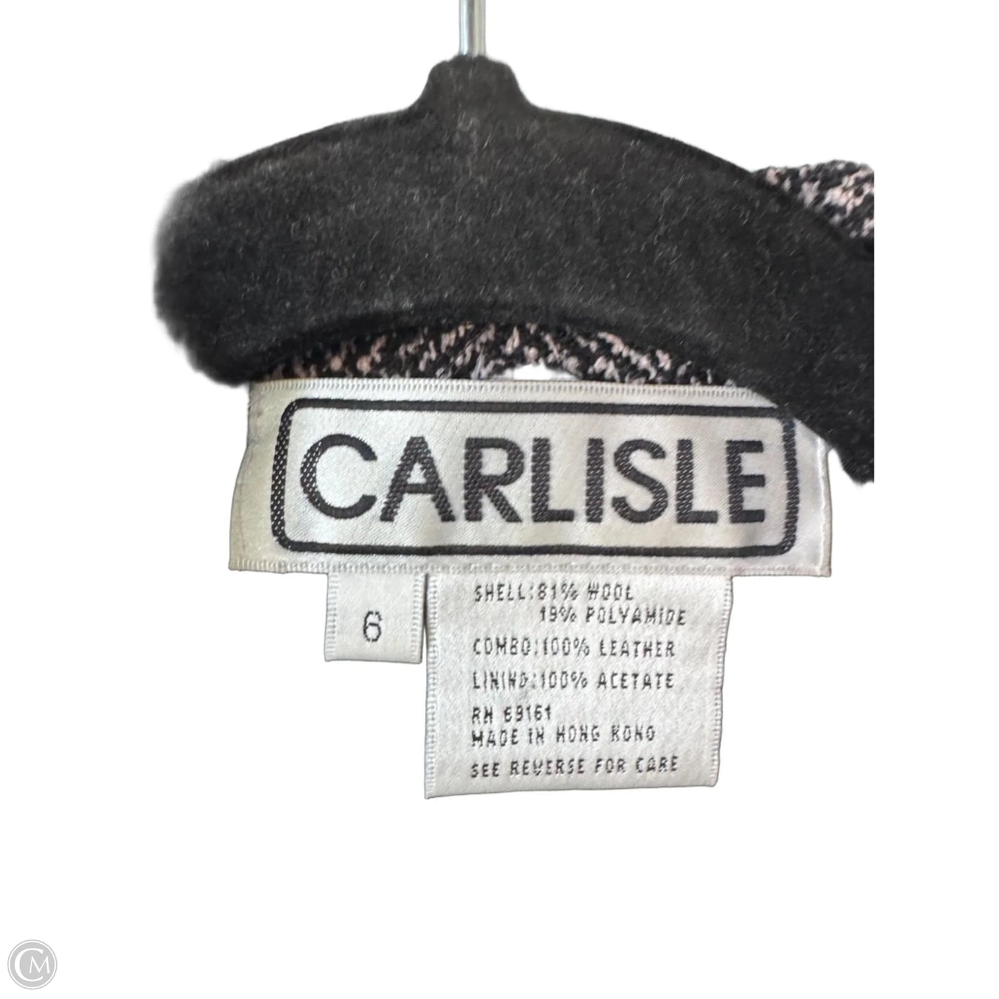 Blazer By Carlisle In Black & Pink, Size: S