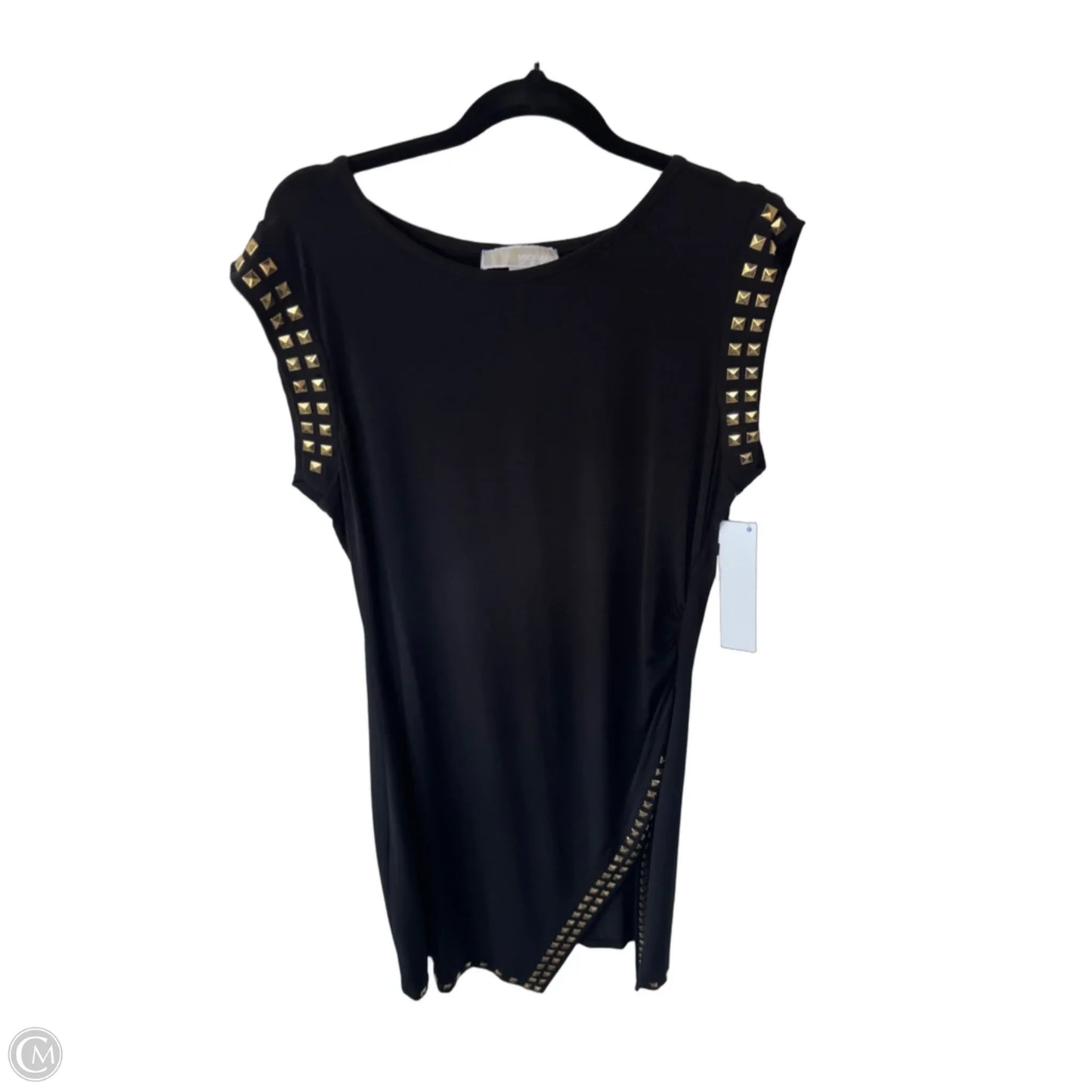 Dress Party Midi By Michael By Michael Kors In Black & Gold, Size: L