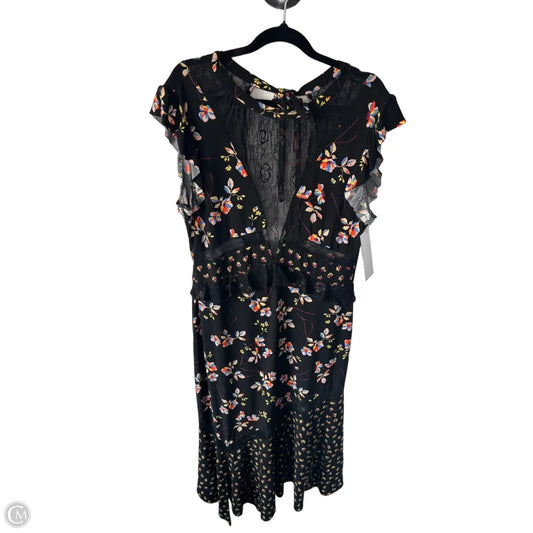 Dress Party Long By Top Shop In Black & Orange, Size: M