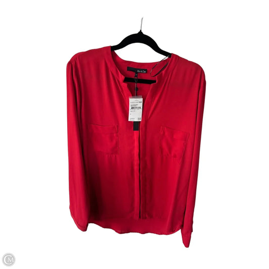 Top Long Sleeve By Ro & De In Red, Size: L