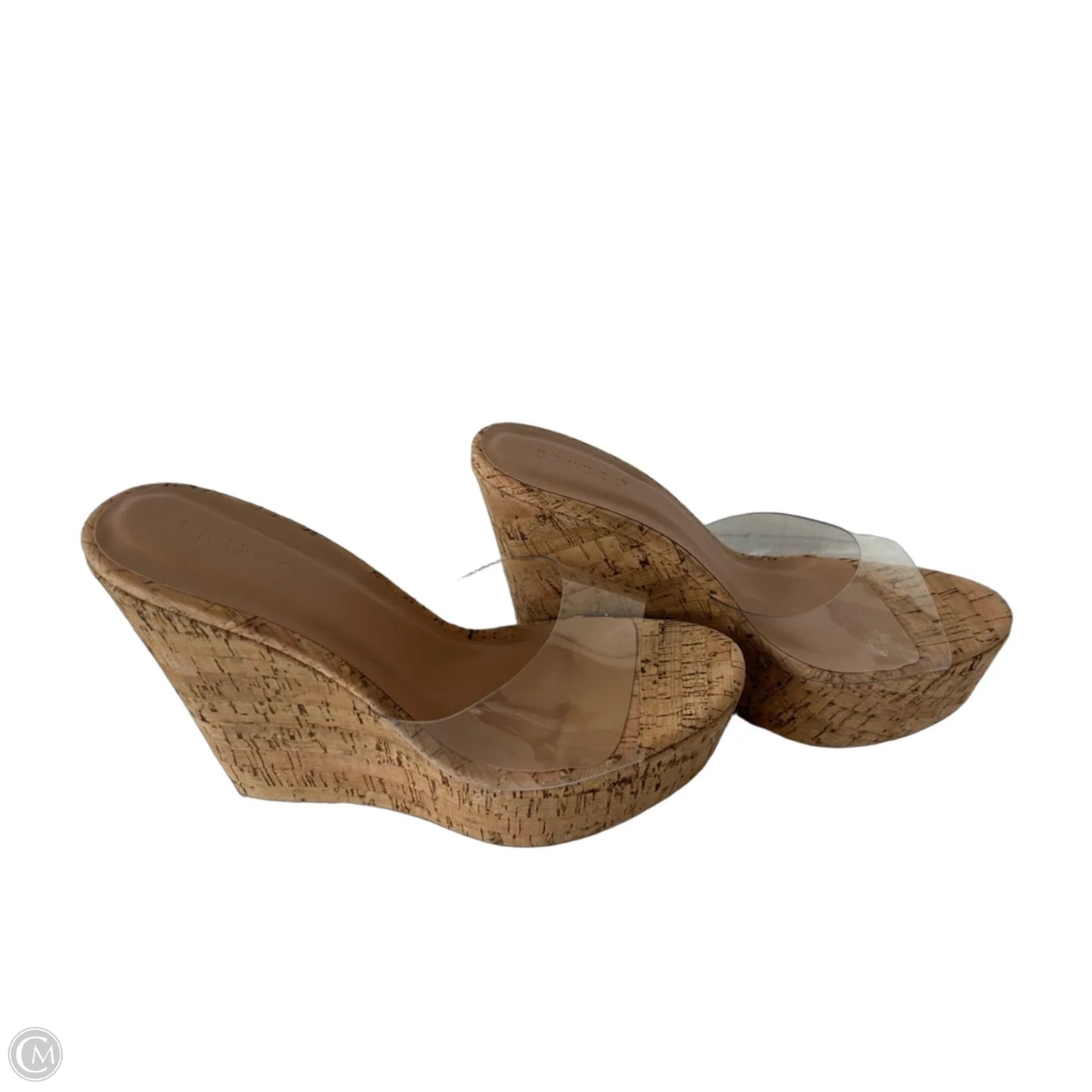 Sandals Heels Wedge By Bamboo In Tan, Size: 10