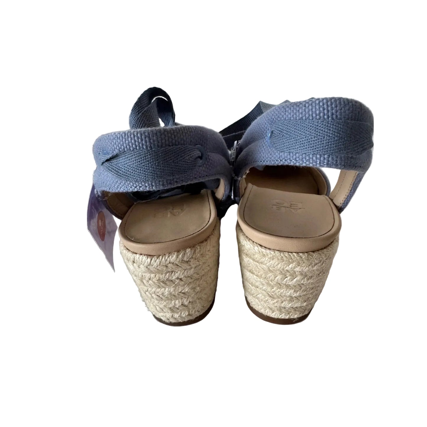 Shoes Heels Wedge By Abeo In Blue & Tan, Size: 9.5