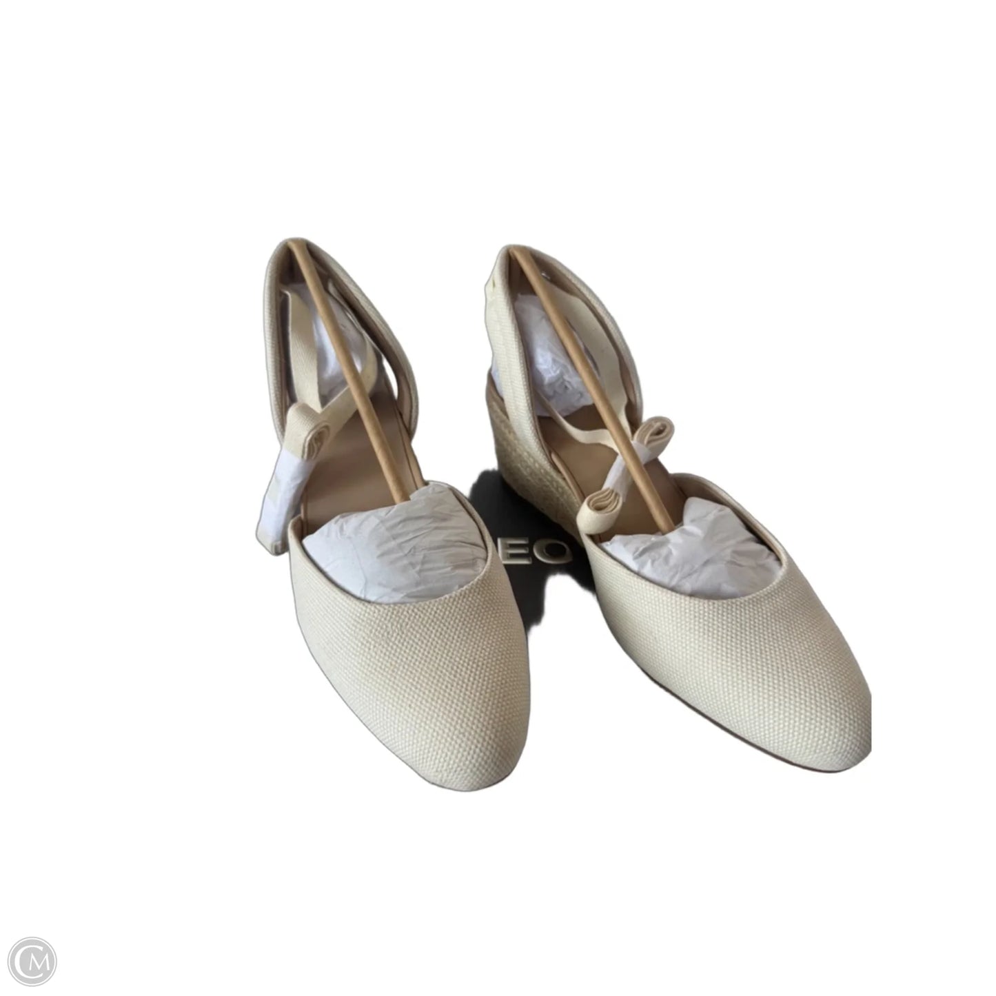Shoes Heels Wedge By Abeo In Cream & Tan, Size: 9.5