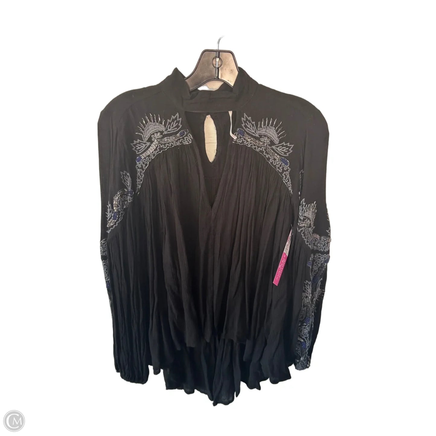 Top Long Sleeve By Free People In Black & Grey, Size: Xs