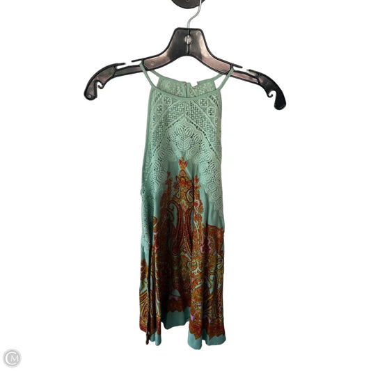 Tunic Sleeveless By Free People In Green & Orange, Size: Xs